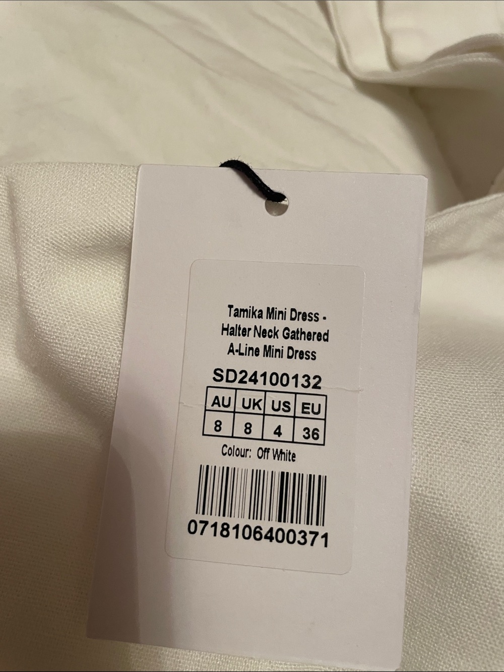 Showpo Tamika Mini Dress in Off White